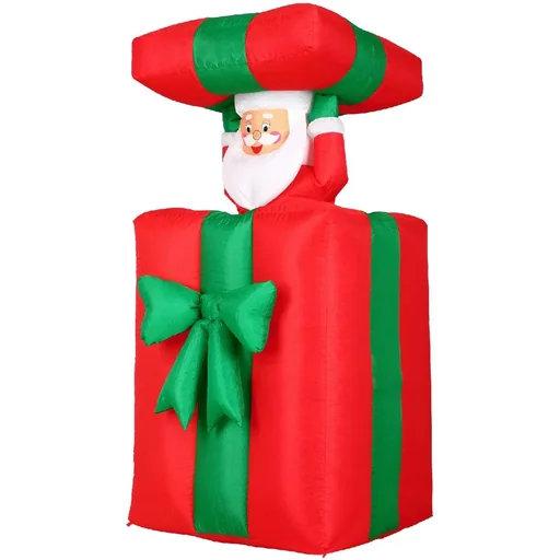 "Weihnachtsmann in aufblasbarem Geschenk image"