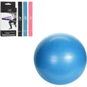 SET - 3 Widerstandsbänder + Yogaball Blau